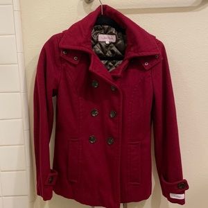 Calvin Klein red peacoat size 4